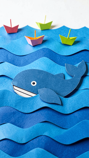 Paper Cut-out Ocean