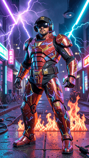 Cyberpunk Hacker Boy